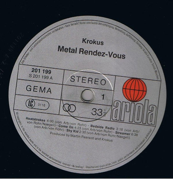 Krokus : Metal Rendez-vous (LP, Album)
