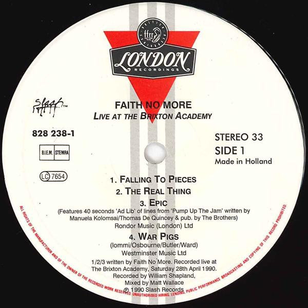Faith No More : Live At The Brixton Academy (LP, Album)