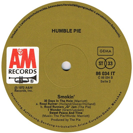 Humble Pie : Smokin' (LP, Album)