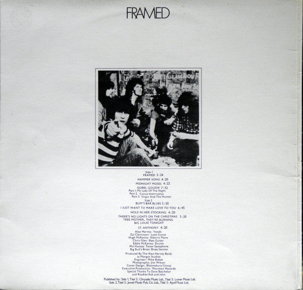 The Sensational Alex Harvey Band : Framed (LP, Album, RP, Gat)