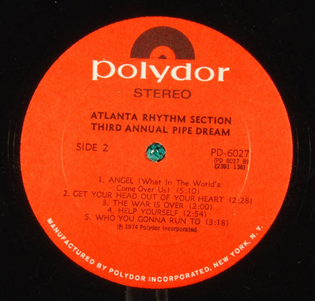 Atlanta Rhythm Section : Third Annual Pipe Dream (LP, Album, All)