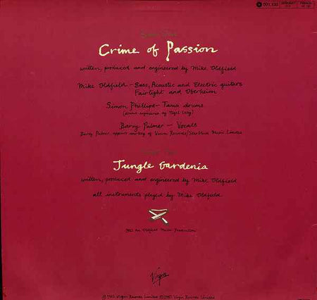 Mike Oldfield Crime Of Passion (12") (Near Mint (NM Or M ))