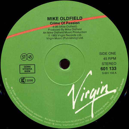 Mike Oldfield Crime Of Passion (12") (Near Mint (NM Or M ))