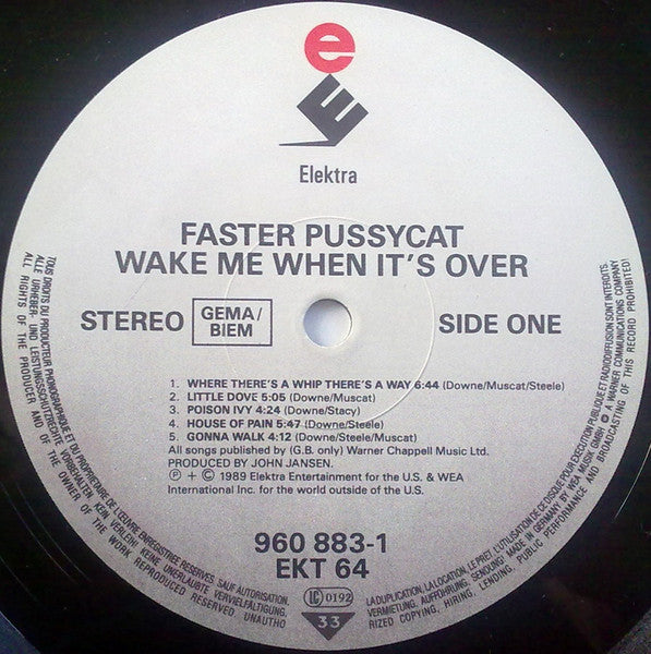 Faster Pussycat : Wake Me When It's Over (LP, Album)