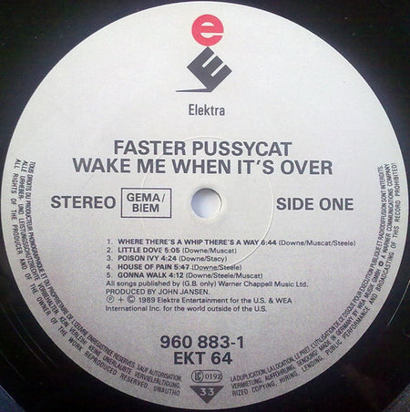 Faster Pussycat : Wake Me When It's Over (LP, Album)