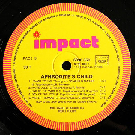 Aphrodite's Child : Aphrodite's Child (LP, Comp, RE)