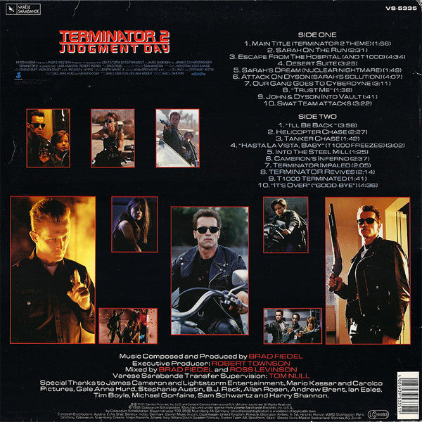 Brad Fiedel : Terminator 2: Judgment Day (Original Motion Picture Soundtrack) (LP, Album)