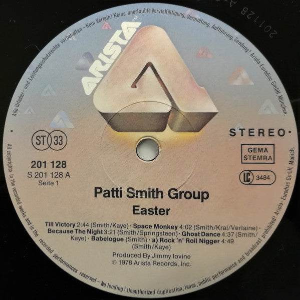 Patti Smith Group : Easter (LP, Album, RE)