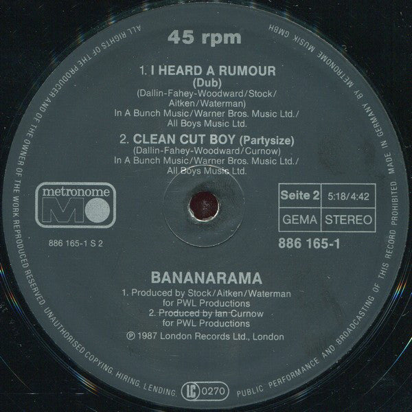 Bananarama : I Heard A Rumour (12", Maxi)