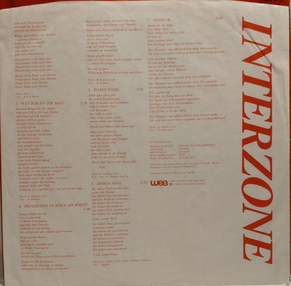 Interzone (2) : Aus Liebe (LP, Album)