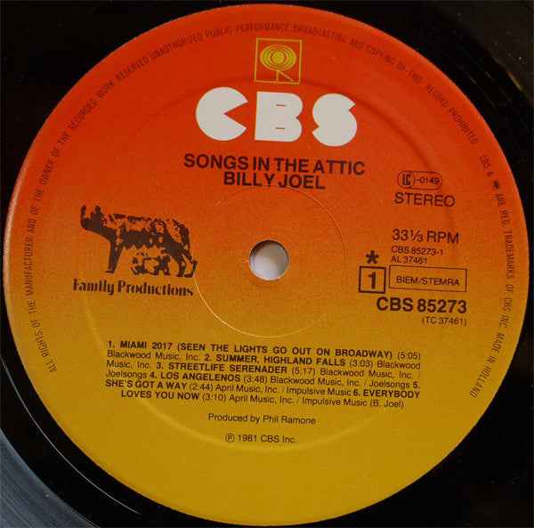 Billy Joel Songs In The Attic (LP) (Near Mint (NM Or M ))