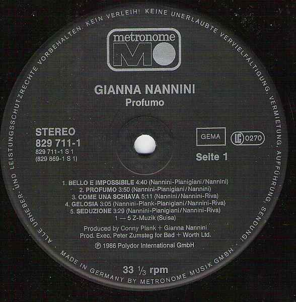 Gianna Nannini - Profumo (LP) (Near Mint (NM or M-))