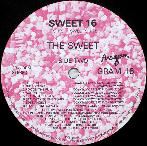 The Sweet : Sweet 16: It's It's....Sweet's Hits (LP, Comp)