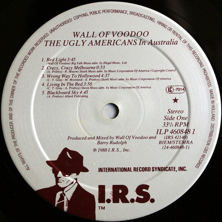 Wall Of Voodoo : The Ugly Americans In Australia (LP, Album)
