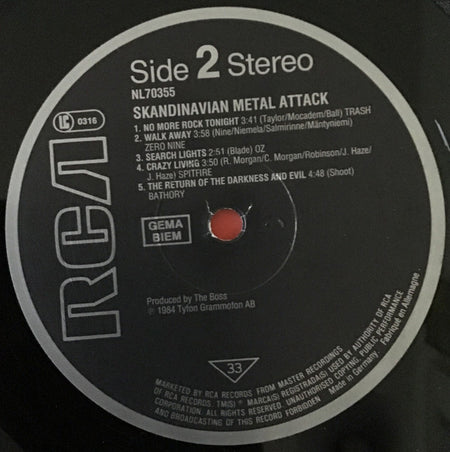 Various : Scandinavian Metal Attack (LP, Comp)