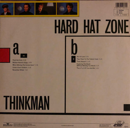 Thinkman : Hard Hat Zone (LP, Album)