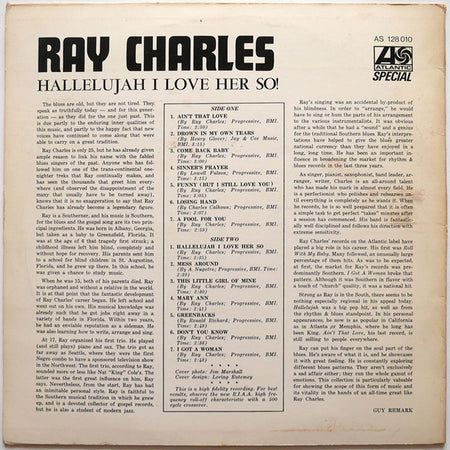 Ray Charles : Hallelujah I Love Her So (LP, Comp, RE)