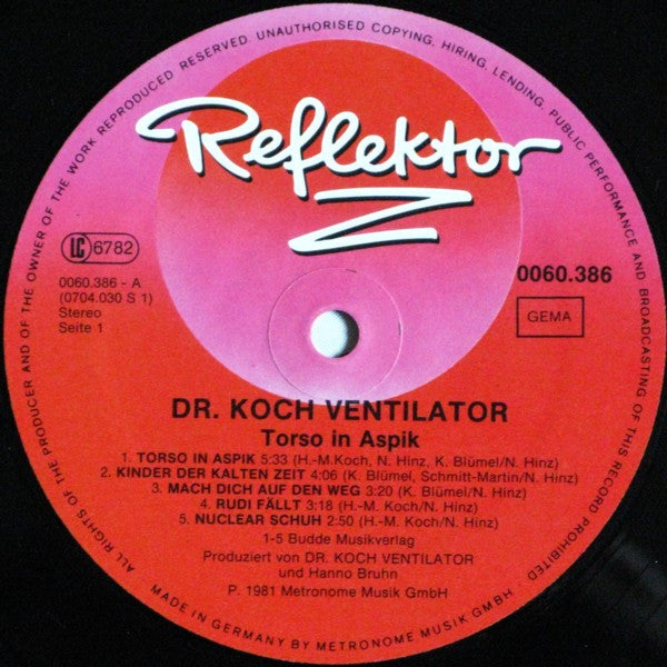 Dr. Koch Ventilator : Torso In Aspik (LP, Album)