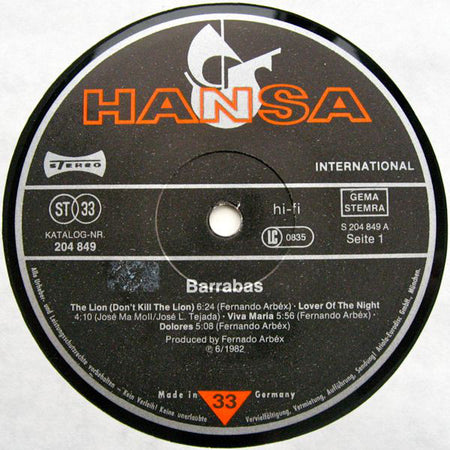 Barrabas : Bestial (LP, Album)
