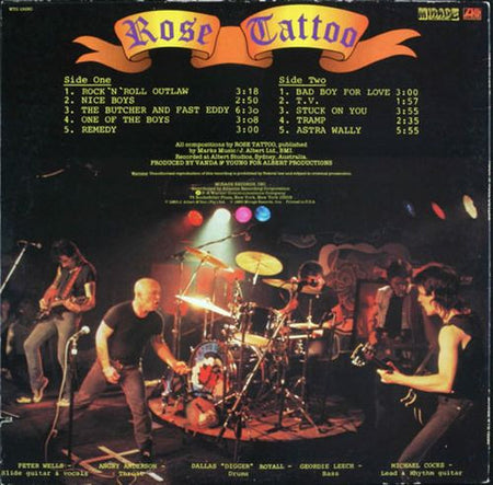 Rose Tattoo : Rose Tattoo (LP, Album, Spe)