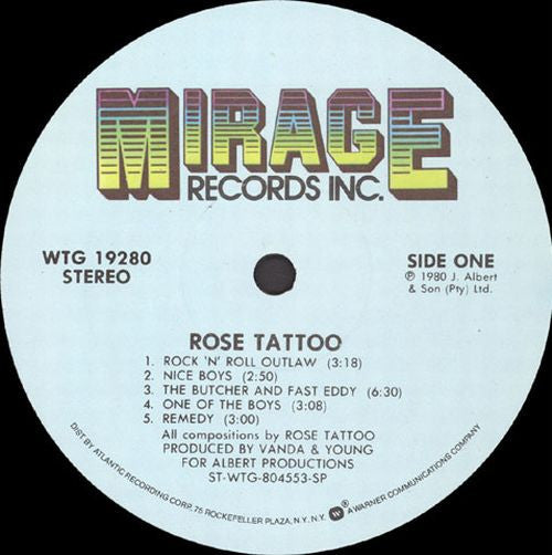 Rose Tattoo : Rose Tattoo (LP, Album, Spe)