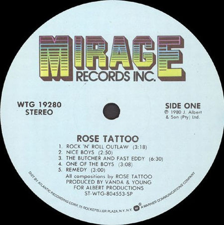 Rose Tattoo : Rose Tattoo (LP, Album, Spe)