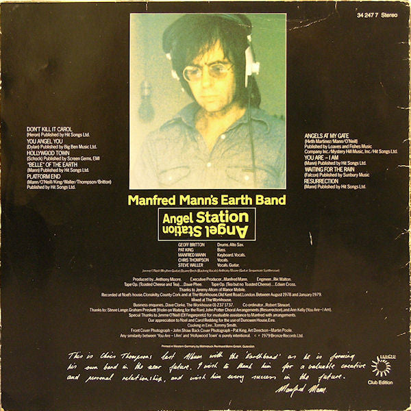 Manfred Mann's Earth Band : Angel Station (LP, Album, Club)