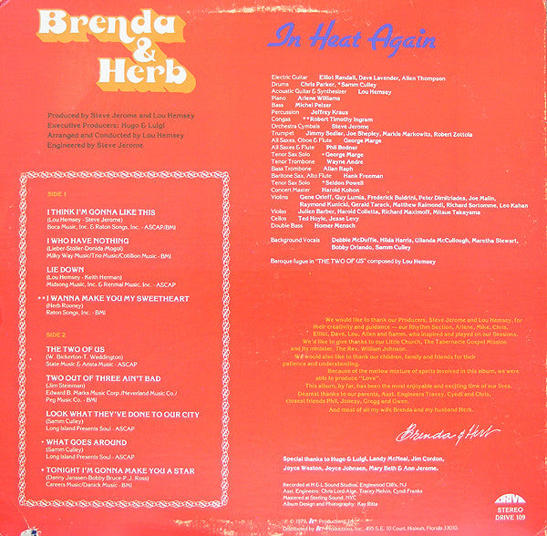 Brenda & Herb : In Heat Again (LP, Album)