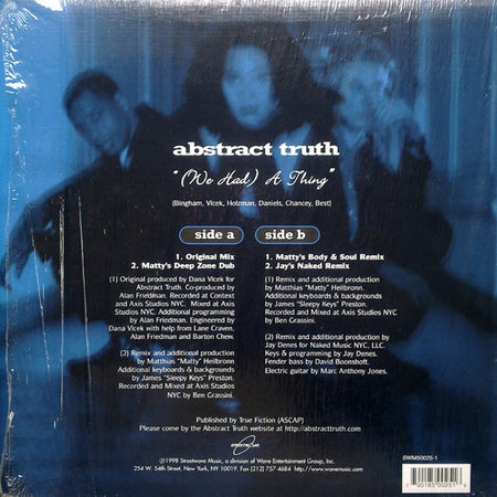 Abstract Truth : (We Had) A Thing (12")