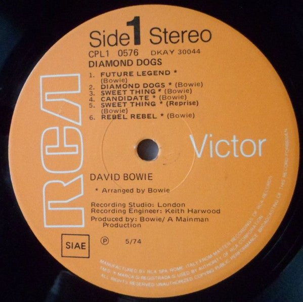 David Bowie : Diamond Dogs (LP, Album, Gat)