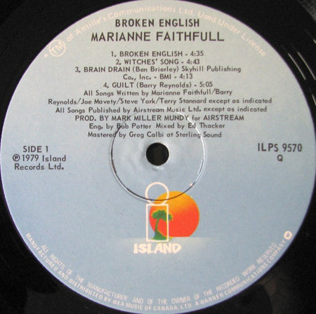 Marianne Faithfull : Broken English (LP, Album)