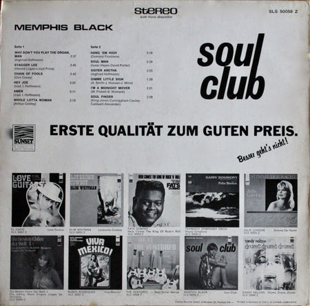 Memphis Black : Soul Club (LP, Album)