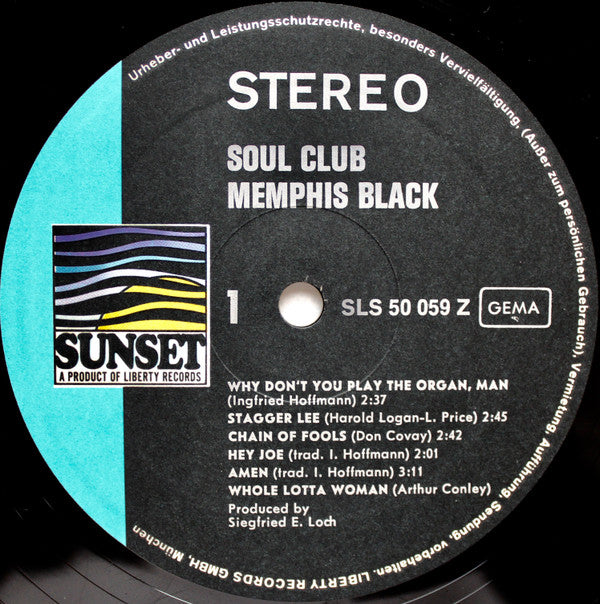 Memphis Black : Soul Club (LP, Album)