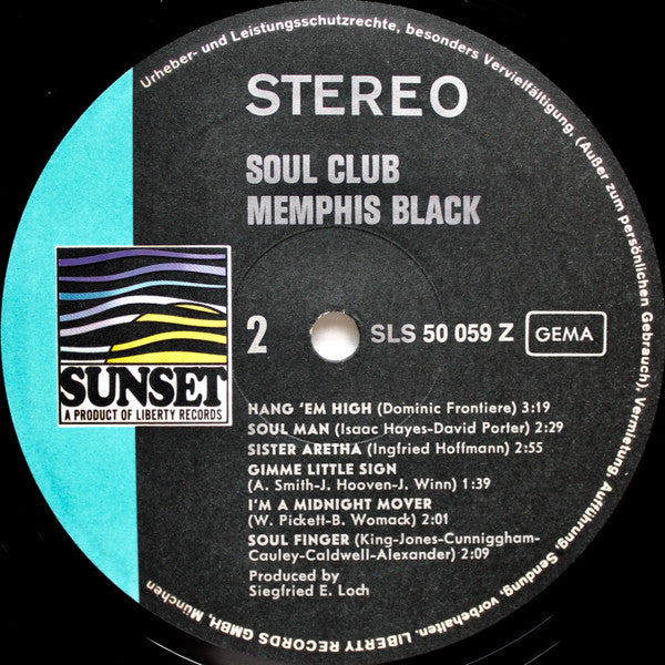Memphis Black : Soul Club (LP, Album)