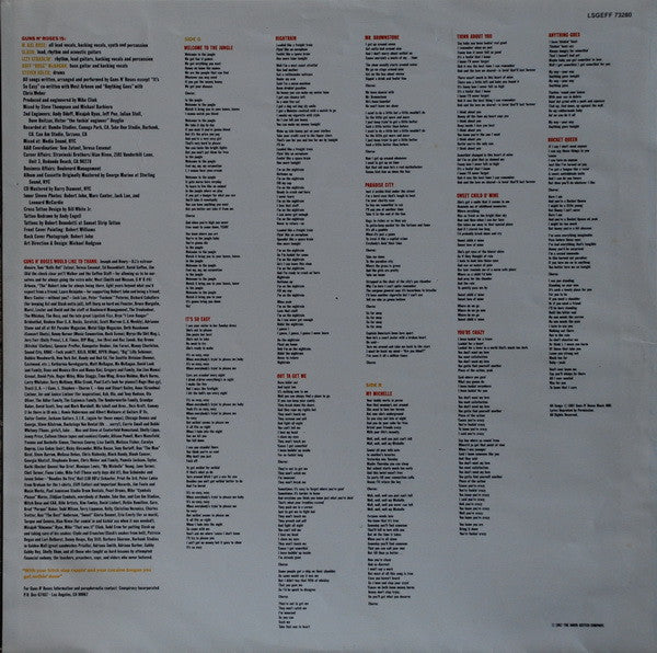 Guns N' Roses : Appetite For Destruction (LP, Album)