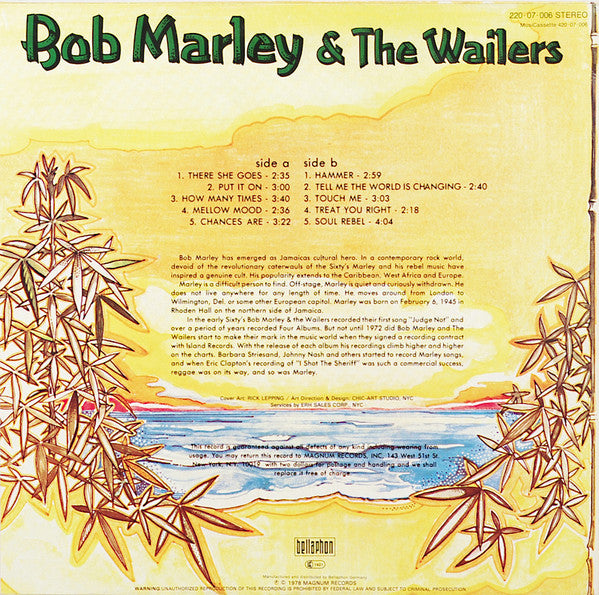 Bob Marley & The Wailers : Bob Marley & The Wailers (LP, Comp, RE)