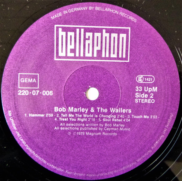 Bob Marley & The Wailers : Bob Marley & The Wailers (LP, Comp, RE)