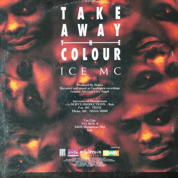 ICE MC : Take Away The Colour (12", Lab)