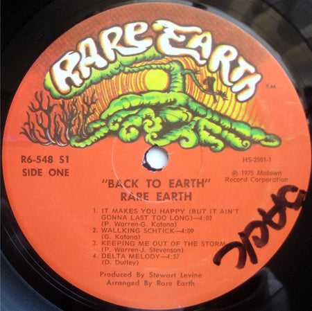 Rare Earth : Back To Earth (LP, Album)
