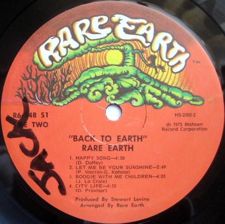 Rare Earth : Back To Earth (LP, Album)