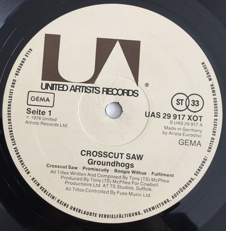 The Groundhogs : Crosscut Saw (LP, Album)