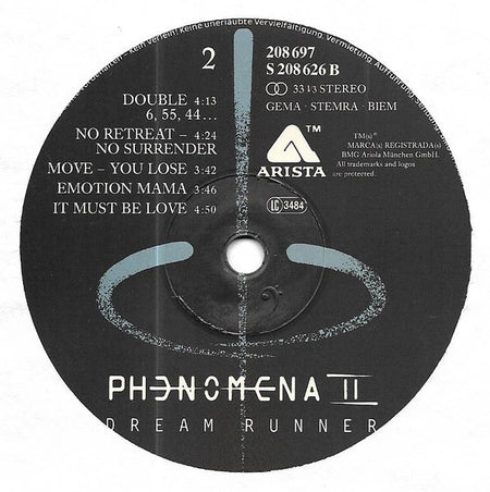 Phenomena (4) : Dream Runner (LP, Album)