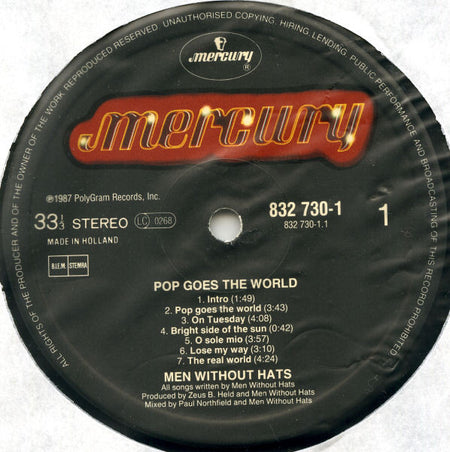 Men Without Hats : Pop Goes The World (LP, Album)