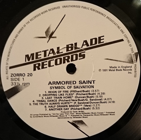 Armored Saint : Symbol Of Salvation (LP, Album)