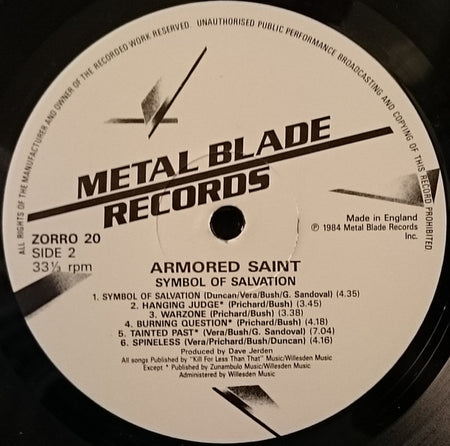 Armored Saint : Symbol Of Salvation (LP, Album)