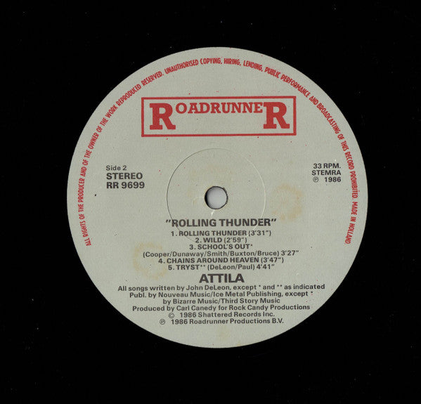 Attila : Rolling Thunder (LP, Album)