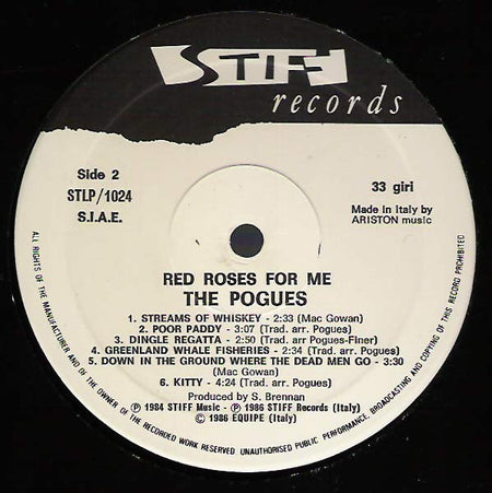 The Pogues : Red Roses For Me (LP, Album, RE)