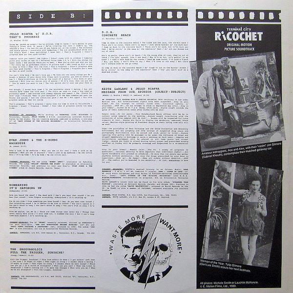 Various : Terminal City Ricochet - Original Motion Picture Soundtrack (LP, Comp)
