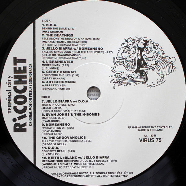 Various : Terminal City Ricochet - Original Motion Picture Soundtrack (LP, Comp)