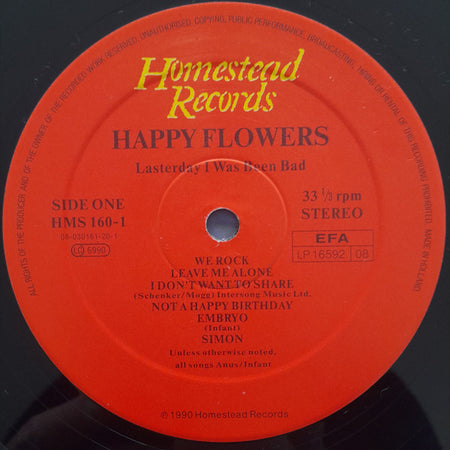Happy Flowers : Lasterday I Was Been Bad (LP, Album)